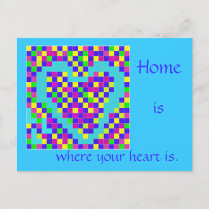 CARD.2834.4.HOME.MOVE.POEM.TRQS ANNOUNCEMENT POSTCARD