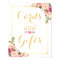 Card and Gifts | Floral Gold Frame Wedding Sign
