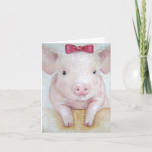 Card/Animal- Baby Pig Card