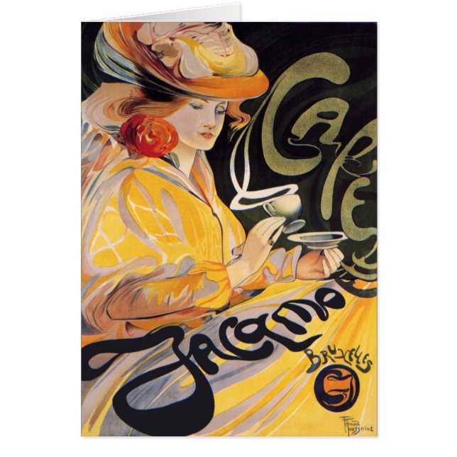 Card:  Art Nouveau Café (Front)