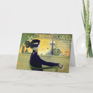 Card:  Art Nouveau - Henri Privat-Livemont Holiday Card