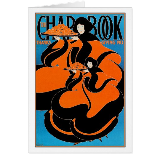 Card: Art Nouveau - Will Bradley - Thanksgiving Card
