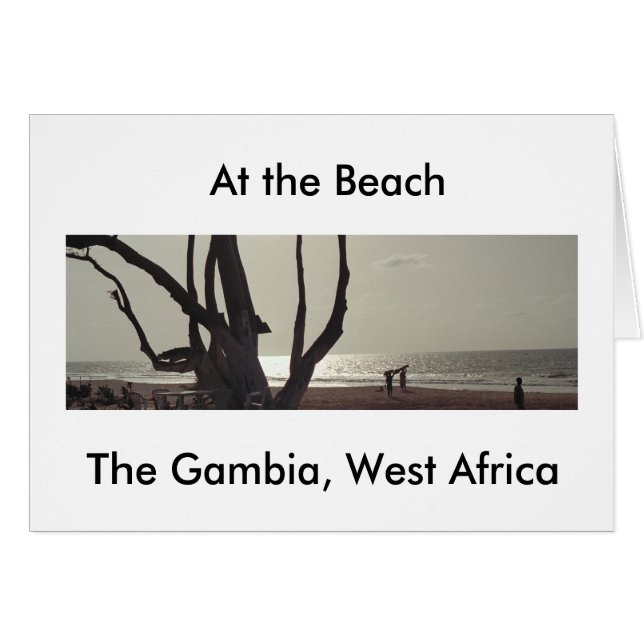 Card, "At the Beach, The Gambia, West Africa" (Front Horizontal)