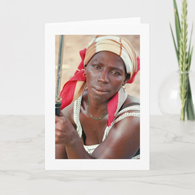 Card, "Banana Seller, Banjul, Gambia, West Africa" Card (Front)