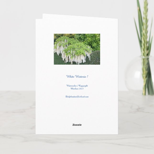 Card /Beauty/Wisteria/Garden/Nature/Tranquillity (Back)