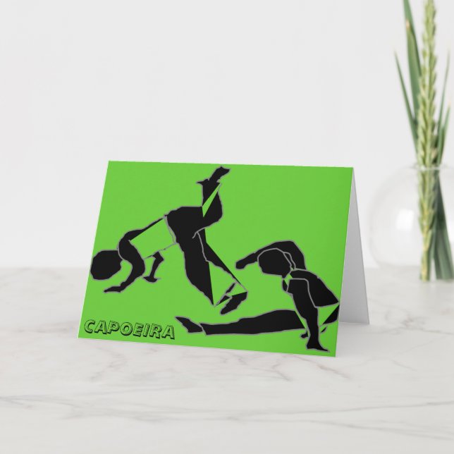 Card capoeira martial arts parabens birthday (Front)