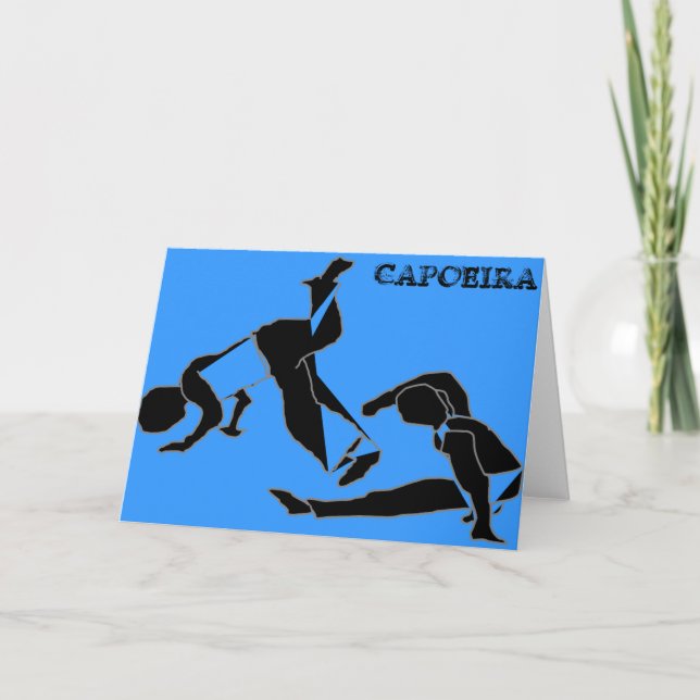 Card capoeira martial arts parabens birthday (Front)