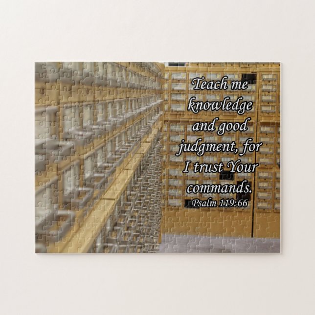 Card Catalogue with Scripture Jigsaw Puzzle (Horizontal)