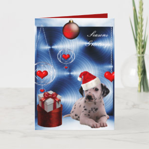 Card Christmas Dalmation Puppy Dog