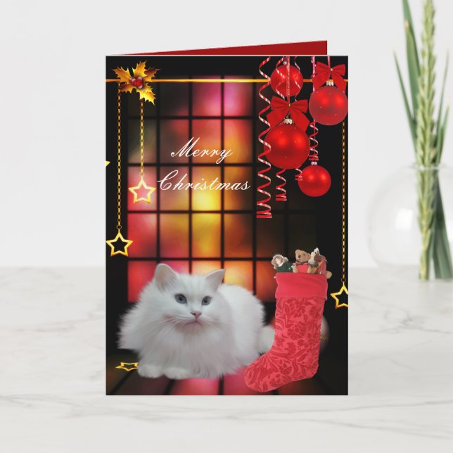 Card Christmas Xmas Cat (Front)