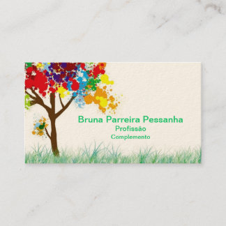 Card colorful tree
