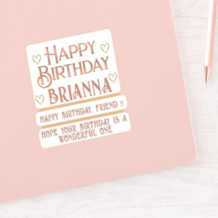 Card Creator Metallic Gold Birthday Message Hearts