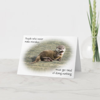Card - Cute Baby Otter famous quote