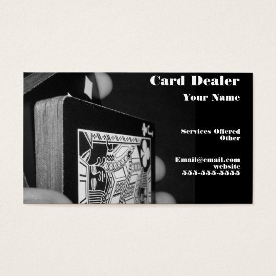 Card dealer business card