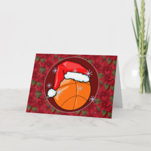Card - Decorative Santa Basketball