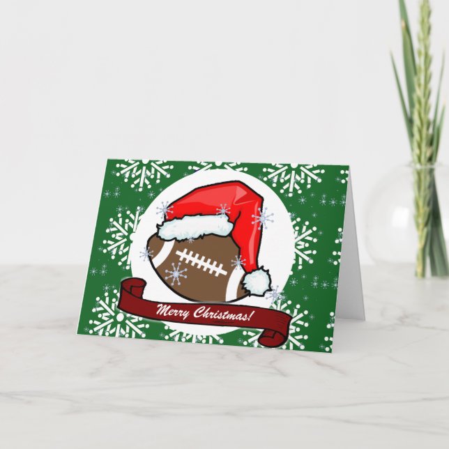 Card - Decorative Santa Football (Front)