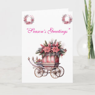 Card-Elegant Pink Christmas Card Collection.