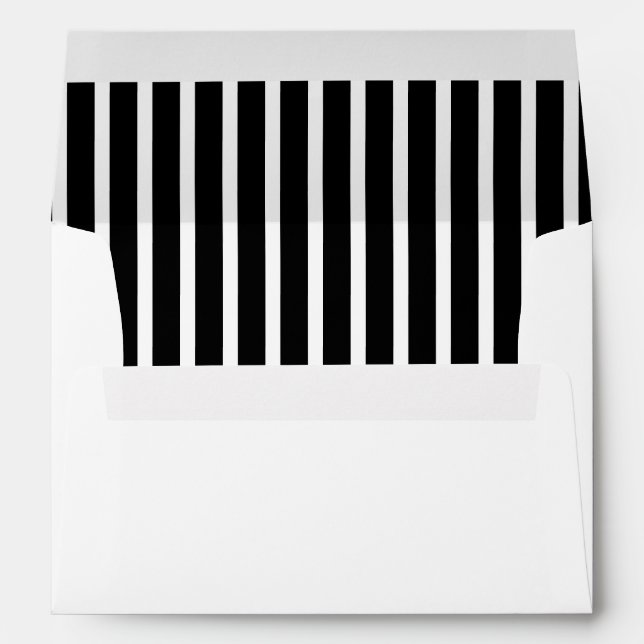 Card Envelope-Black & White Stripes Envelope (Back (Bottom))
