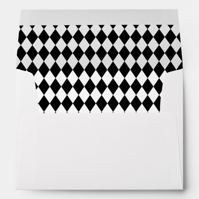 Card Envelope Harlequin Diamond Pattern (Back (Bottom))
