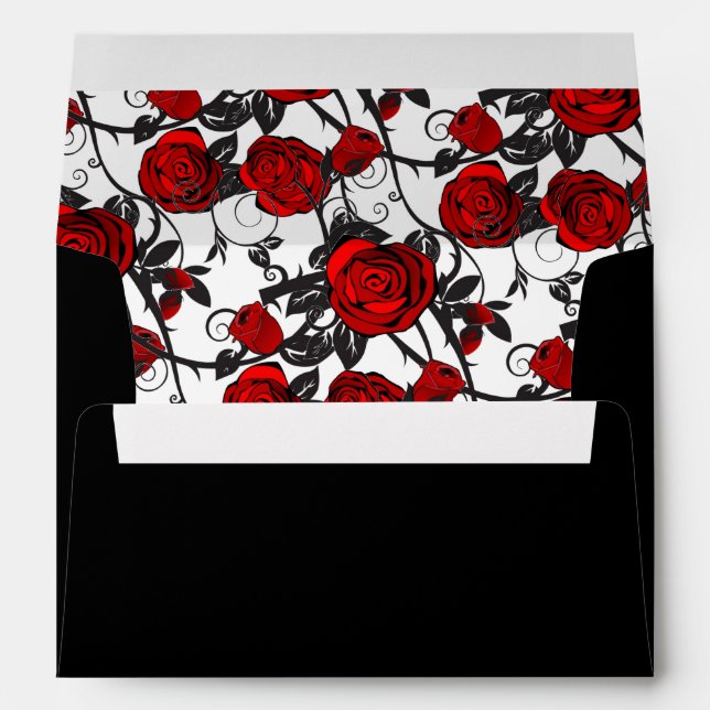 Card Envelope-Red Roses Envelope (Back (Bottom))