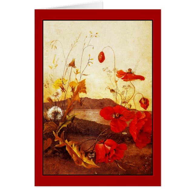Card Famous Artists 'Poppies' oil on canvas (Front)