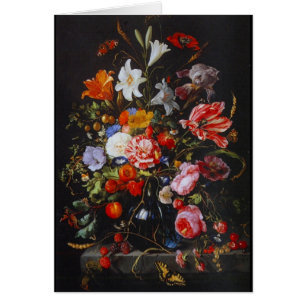 Card Famous Artists Vintage Art floral Vase