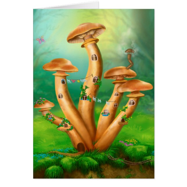Card Fantasy Mushrooms honey agarics the house (Front)