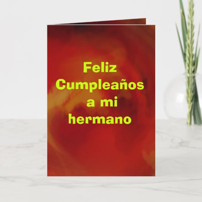 Card - Feliz Cumpleaños a mi hermano (Front)