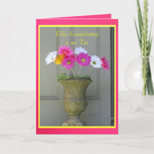 Card - Feliz Cumpleaños a mi Tía - Las Margaritas