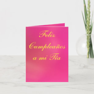Card - Feliz Cumpleaños a mi Tía - Rosa