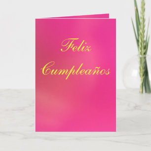 Card - Feliz Cumpleaños - Rosa