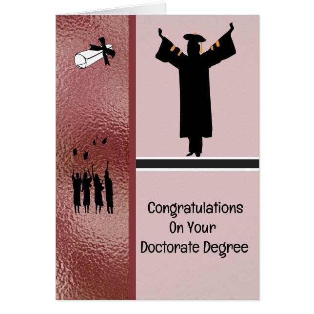 Card for a Doctorate Degree in Bronze (Front)