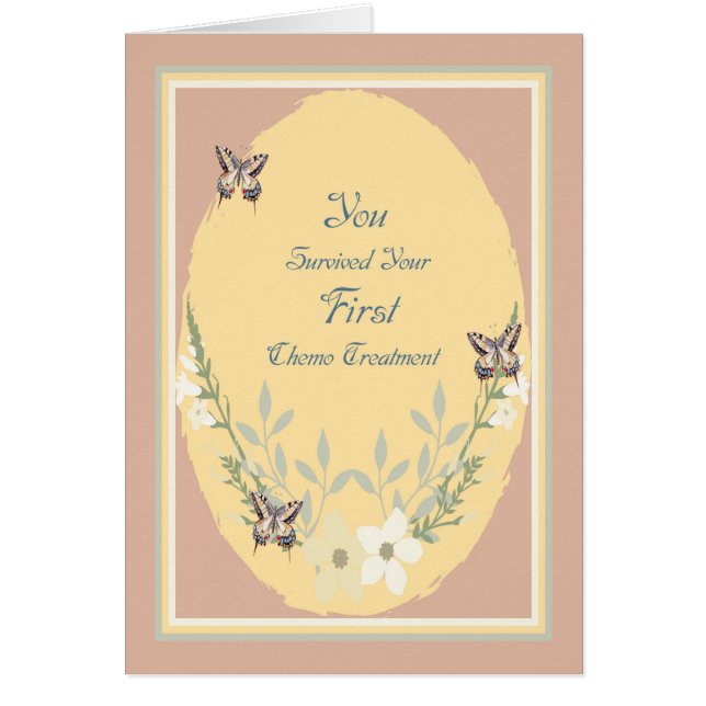 Card for a First Chemo Treatment Flowers (Front)