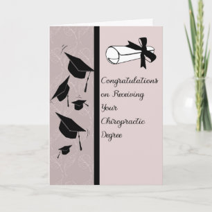 Card for Chiropractic Degree in Silver