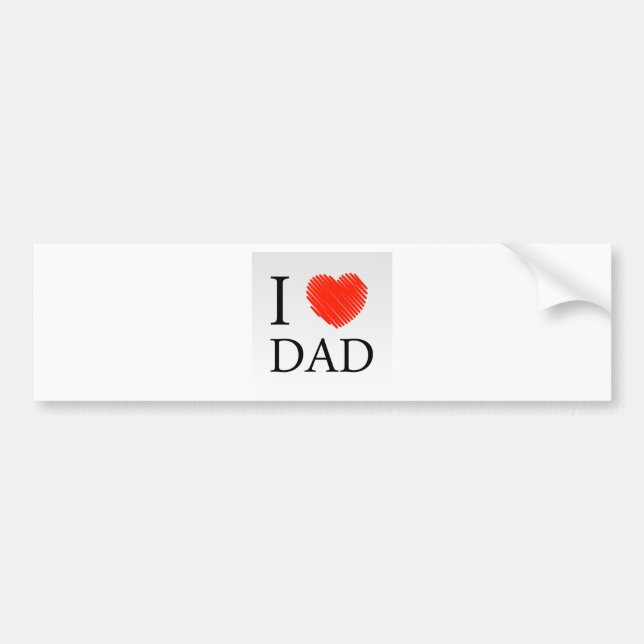 Card for Dad with scribbled effect Bumper Sticker (Front)