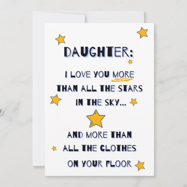 Card for Daughter, daughter birthday card (Front)