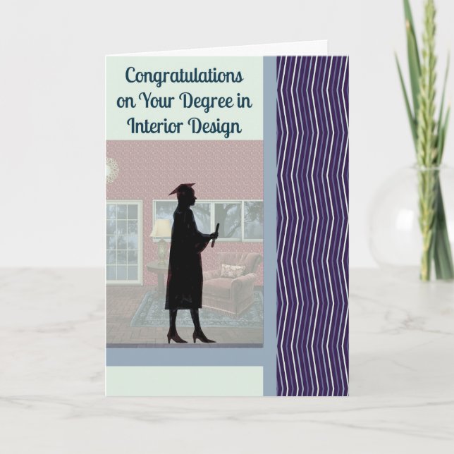 Card for Degree in Interior Design for Female (Front)