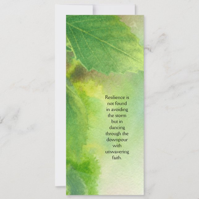 Card for encouragement and inspiration. (Front)