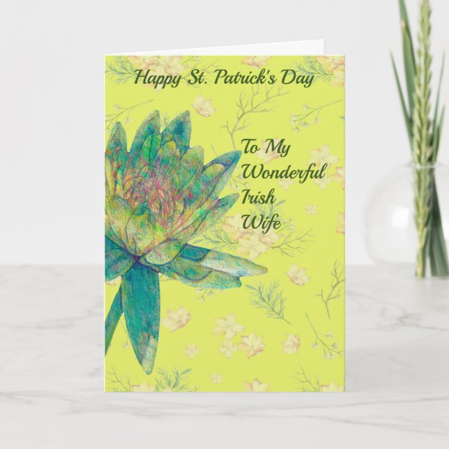 Card for Irish Wife on St. Patricks Day (Front)