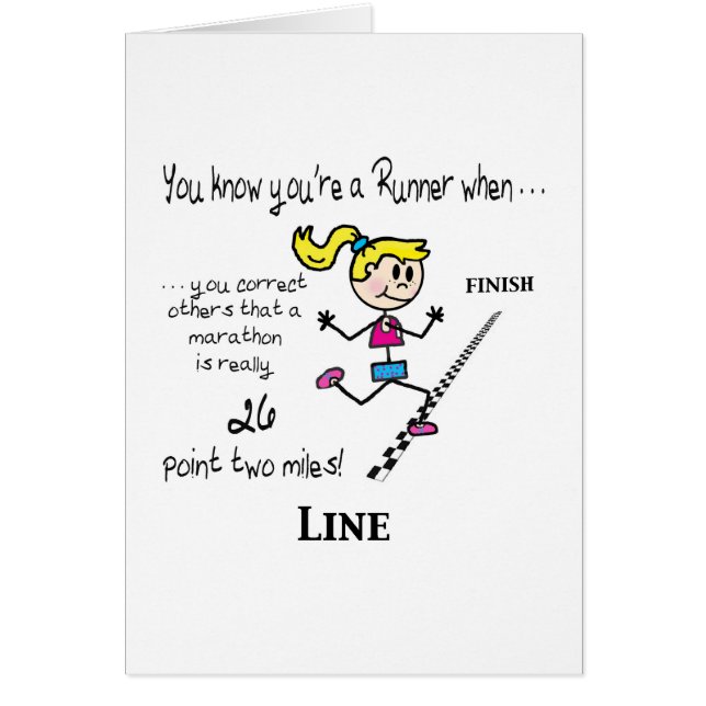 Card for Marathon Runner (Front)