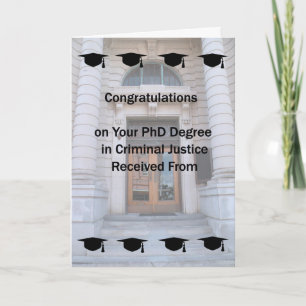 Card for PhD in Criminal Justice