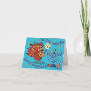 Card for Thanksgiving and Hanukkah-Thankgivukkah!