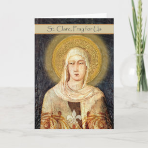 Card for the Feast Day of St. Clare, Franciscan