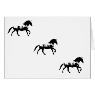 card - Friesian Cantering