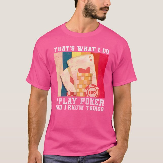 Card Game Cards Bluff retro T-Shirt (Front)