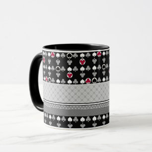 Card game, poker, table cards mug