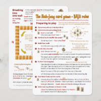 Card Game rules – Preparing to play