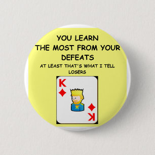 card games 6 cm round badge