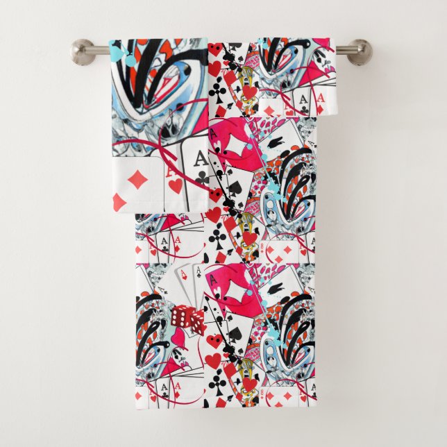 Card Games Bath Towel Set (Insitu)