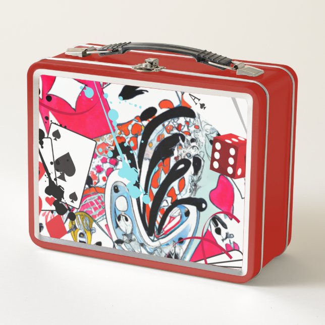 Card Games Metal Lunch Box (Front)
